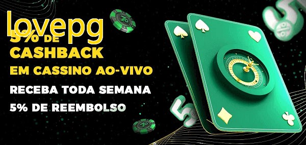 Promoções do cassino ao Vivo lovepg